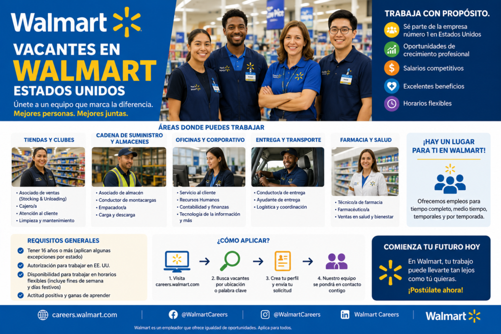 vacantes en Walmart Estados Unidos