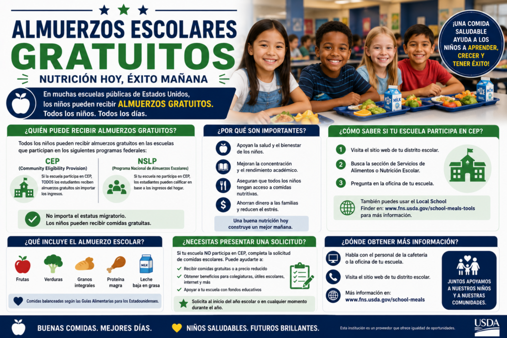 almuerzos escolares gratuitos