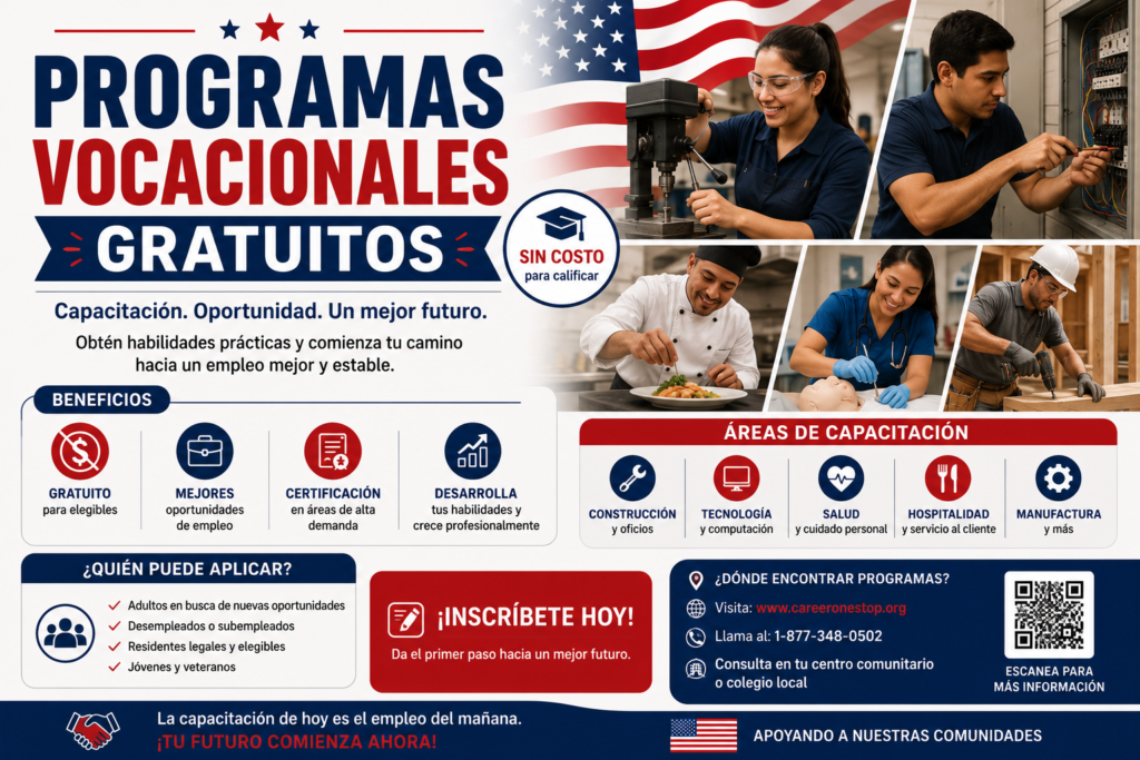 programas vocacionales gratuitos